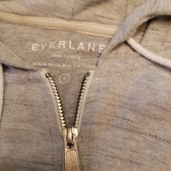 Everlane Gray French Terry Full Zip Hoodie Sz S - Picture 3 of 8